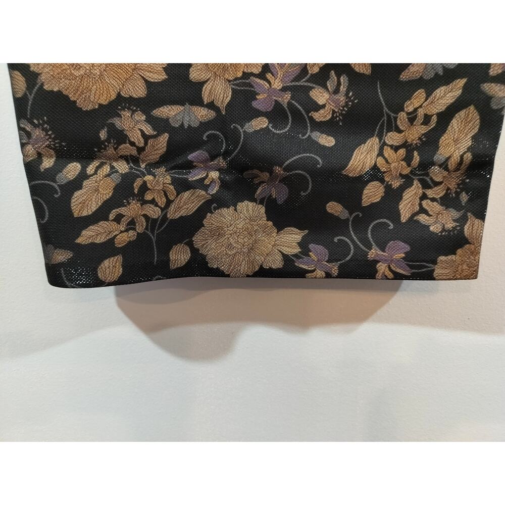 Eci New York Stretch Mesh Floral Skirt Black Beige Midi Pencil Womens 10 - Picture 3 of 10